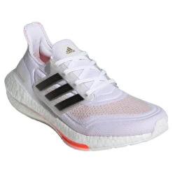 Adidas Women's UltraBoost 21 - White/Black/Solar Red (S23840) -BROOK Style Shop 20652554