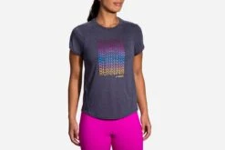 Brooks Women's Distance Graphic Short Sleeve (221469) -BROOK Style Shop 221469 459 MF Distance Graphic Short Sleeve