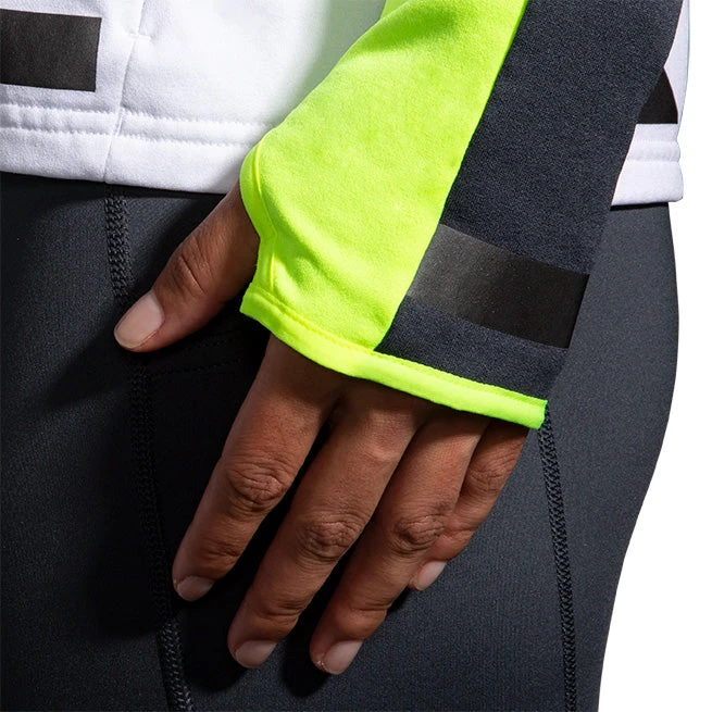 Brooks Women's Run Visible Thermal Hoodie - White/Asphalt/Nightlife (221559134) 8 Brooks Women's Run Visible Thermal Hoodie - White/Asphalt/Nightlife (221559134) - Image 6