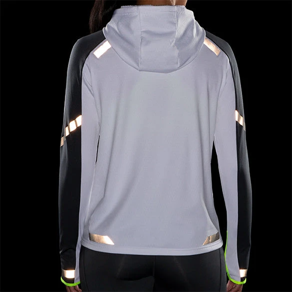 Brooks Women's Run Visible Thermal Hoodie - White/Asphalt/Nightlife (221559134) 7 Brooks Women's Run Visible Thermal Hoodie - White/Asphalt/Nightlife (221559134) - Image 5