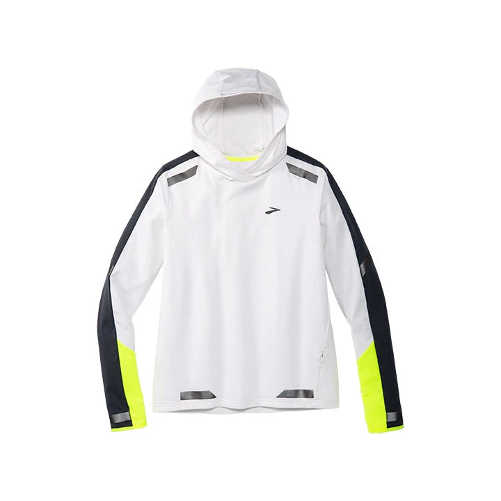 Brooks Women's Run Visible Thermal Hoodie - White/Asphalt/Nightlife (221559134) 9 Brooks Women's Run Visible Thermal Hoodie - White/Asphalt/Nightlife (221559134) - Image 7