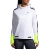 Brooks Women's Run Visible Thermal Hoodie - White/Asphalt/Nightlife (221559134) -BROOK Style Shop 221559 134 MF Run Visible Thermal Hoodie