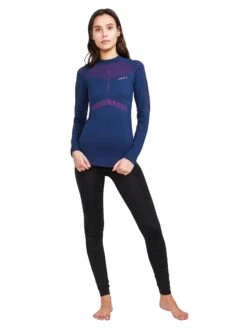 Craft Women's Active Intensity Crewneck Baselayer - Tide/Roxo (1907937-698486) -BROOK Style Shop CraftWomensCrewneckBaselayerTide Roxo4 min
