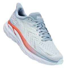 HOKA Women's Clifton 8 Wide (D) -BROOK Style Shop HOKAWomensClifton8Wide BlueFogPleinAir 2