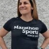Marathon Sports Women's Logo Tee - Heathered Black (W LOGO TEE 1) -BROOK Style Shop MS tee wmns front