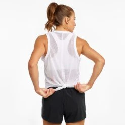 Saucony Women's Rerun Tank -BROOK Style Shop SAW800335 WH 3 1