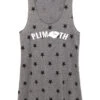 Women's Plimoth Racerback Stars And Stripes Tank - Gray (PLI-AA1927P-EGS) -BROOK Style Shop aa1927p dr z FF