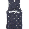 Women's Plimoth Racerback Stars And Stripes Tank - Navy Blue ( PLI-AA1927P-S) -BROOK Style Shop aa1927p gy z FF