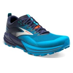 BROOK Style Shop -BROOK Style Shop brooks mens cascadia 16 trail running shoe peacoat atomic blue rooibos