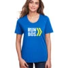 Women's RUN BOS Performance Short Sleeve Tee (TS-RUNBOS-CE111W) -BROOK Style Shop ce111w 3s z