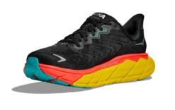 HOKA Men's Arahi 6 -BROOK Style Shop hoka mens arahi 6 running shoe black red yellow 1