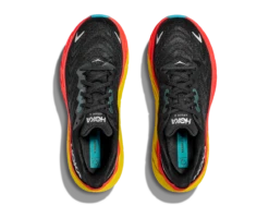 HOKA Men's Arahi 6 -BROOK Style Shop hoka mens arahi 6 running shoe black red yellow 3