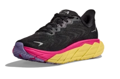 HOKA Women's Arahi 6 -BROOK Style Shop hoka womens arahi 6 running shoe black pink 2