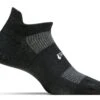 Feetures! High Performance Ultra Light No-Show Tab Running Socks - Black (FA5501) -BROOK Style Shop hp ul tab black sock on foot form 2
