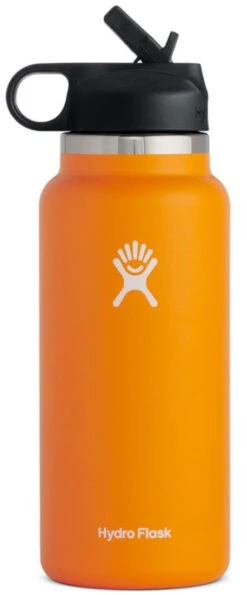 Hydro Flask 32oz Wide Mouth W/ Straw Lid Bottles (W32BSW) -BROOK Style Shop w32bsw clementine